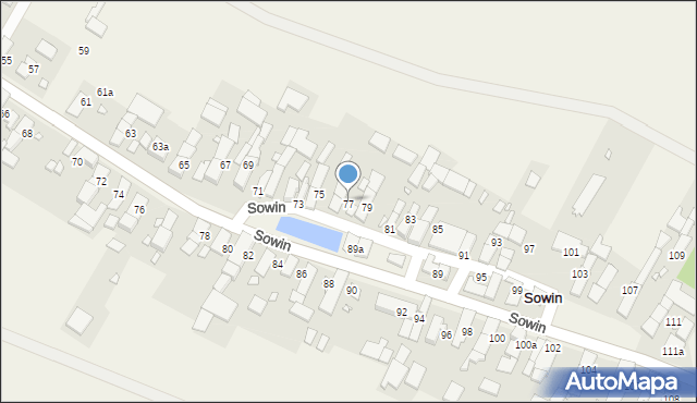 Sowin, Sowin, 77, mapa Sowin