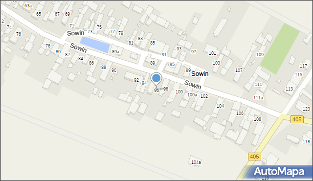Sowin, Sowin, 96, mapa Sowin