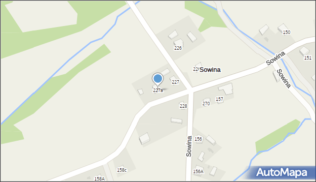 Sowina, Sowina, 227a, mapa Sowina