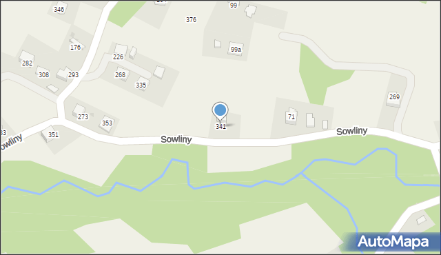Sowliny, Sowliny, 341, mapa Sowliny