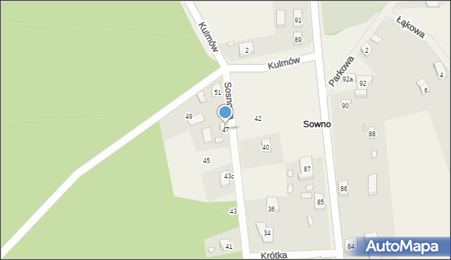 Sowno, Sosnowa, 47, mapa Sowno