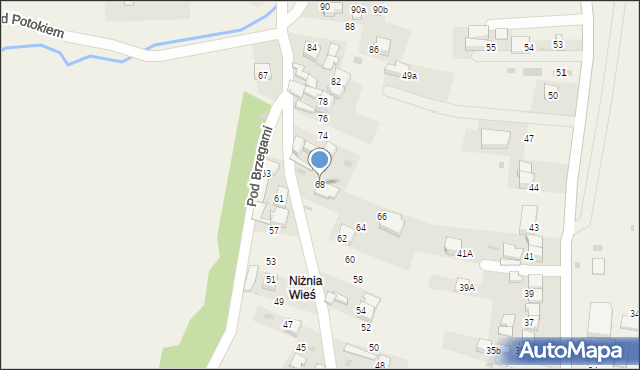 Sromowce Niżne, Sobczańska, 68, mapa Sromowce Niżne