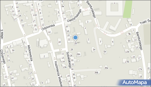 Stary Sącz, Sobieskiego, 24, mapa Stary Sącz