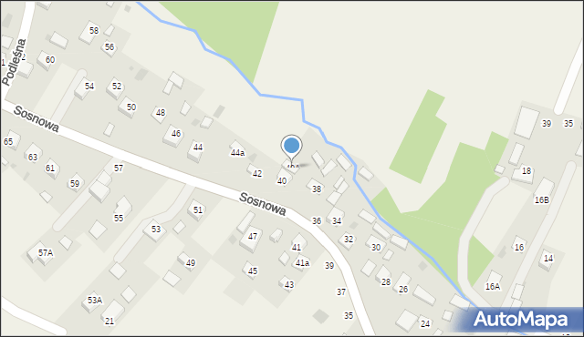 Sterkowiec, Sosnowa, 40A, mapa Sterkowiec