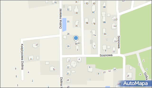 Stok Lacki-Folwark, Sosnowa, 3A, mapa Stok Lacki-Folwark