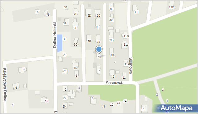 Stok Lacki-Folwark, Sosnowa, 7A, mapa Stok Lacki-Folwark