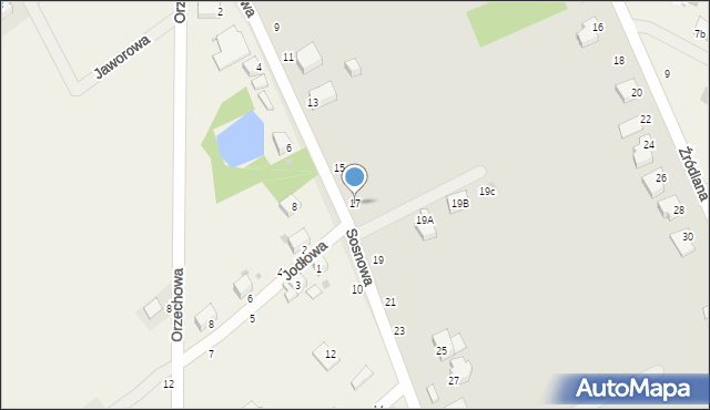 Strzelin, Sosnowa, 17, mapa Strzelin
