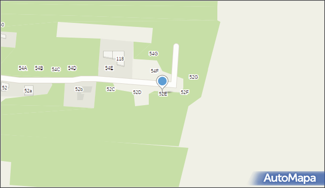 Styrzyniec, Sosnowa, 52E, mapa Styrzyniec