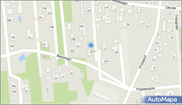 Sulejówek, Sobieskiego, 17, mapa Sulejówek