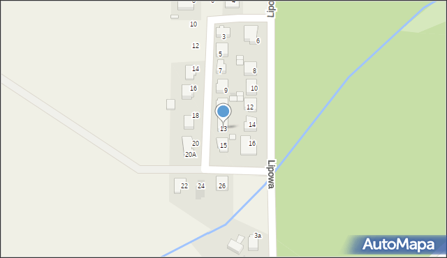 Swadzim, Sosnowa, 13, mapa Swadzim