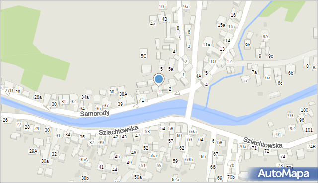 Szczawnica, Sopotnicka, 1, mapa Szczawnica