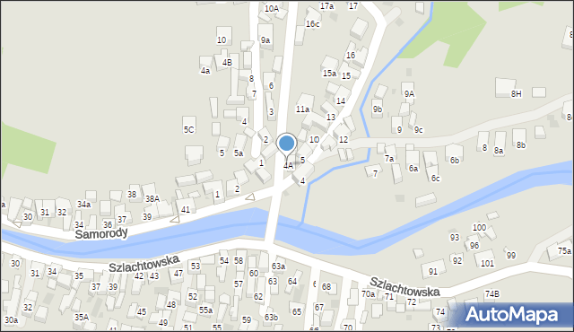 Szczawnica, Sopotnicka, 4A, mapa Szczawnica