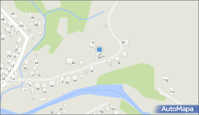 Szczawnica, Sopotnicka, 8d, mapa Szczawnica