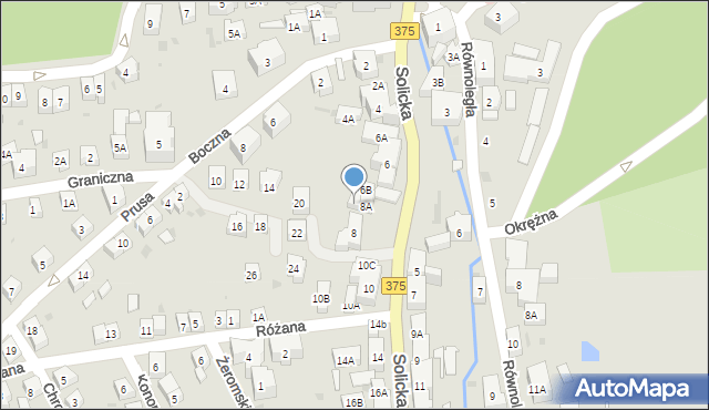 Szczawno-Zdrój, Solicka, 8B, mapa Szczawno-Zdrój