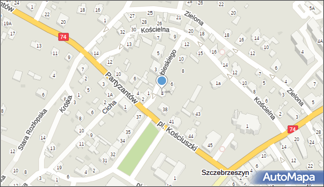 Szczebrzeszyn, Sobieskiego, 4, mapa Szczebrzeszyn