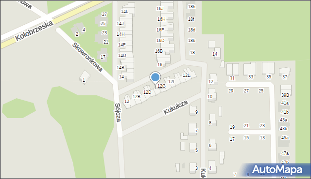 Szczecinek, Sójcza, 12F, mapa Szczecinek