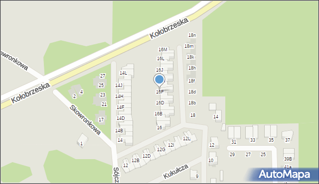 Szczecinek, Sójcza, 16F, mapa Szczecinek