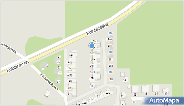 Szczecinek, Sójcza, 16J, mapa Szczecinek