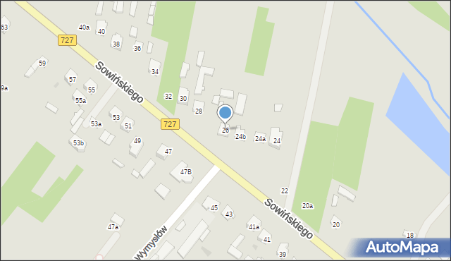 Szydłowiec, Sowińskiego Józefa, gen., 26, mapa Szydłowiec