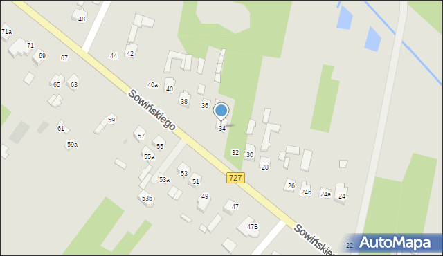 Szydłowiec, Sowińskiego Józefa, gen., 34, mapa Szydłowiec