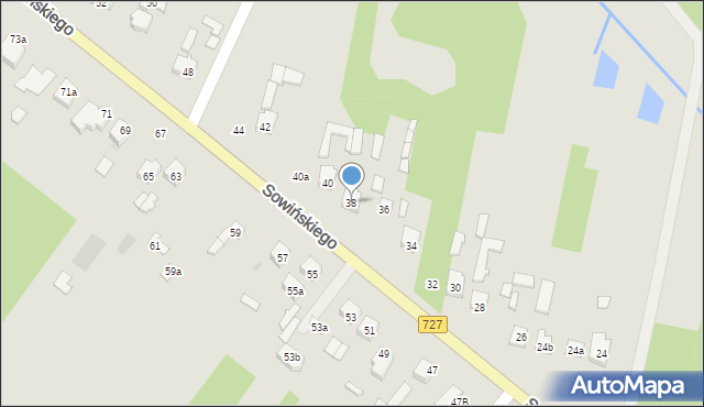 Szydłowiec, Sowińskiego Józefa, gen., 38, mapa Szydłowiec