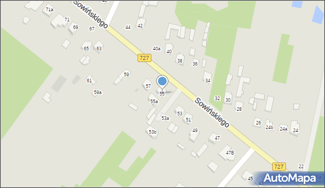 Szydłowiec, Sowińskiego Józefa, gen., 55, mapa Szydłowiec