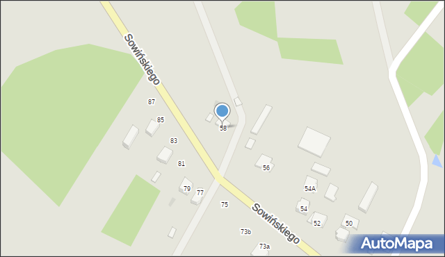 Szydłowiec, Sowińskiego Józefa, gen., 58, mapa Szydłowiec