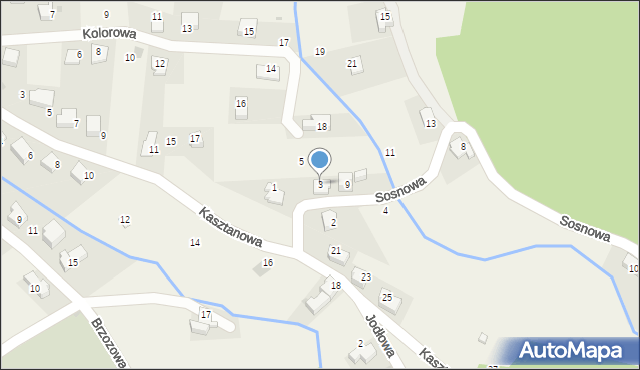 Targanice, Sosnowa, 3, mapa Targanice