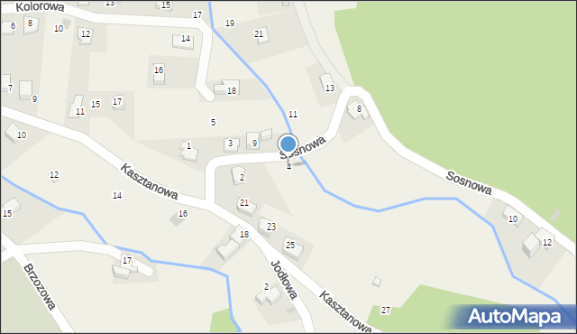 Targanice, Sosnowa, 4, mapa Targanice