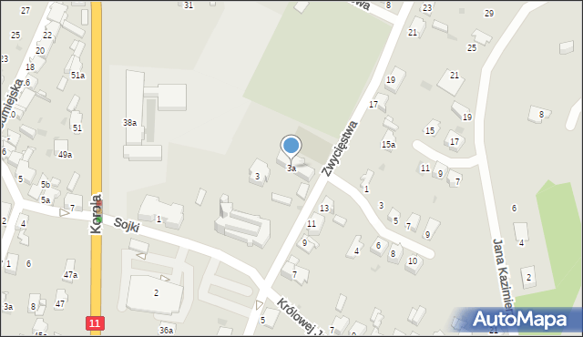 Tarnowskie Góry, Sojki Wiktora, ks., 3a, mapa Tarnowskie Góry