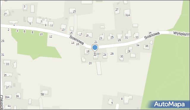 Tenczynek, Sosnowa, 22, mapa Tenczynek