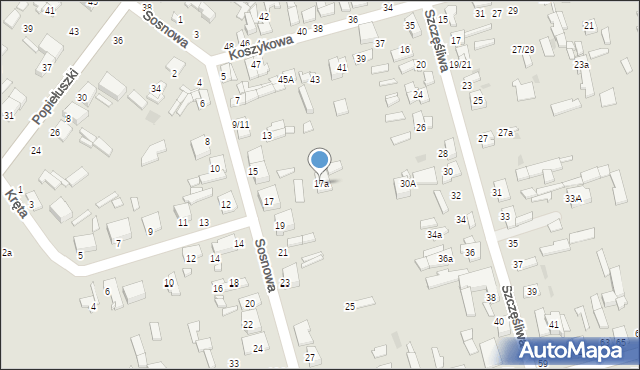 Tomaszów Mazowiecki, Sosnowa, 17a, mapa Tomaszów Mazowiecki