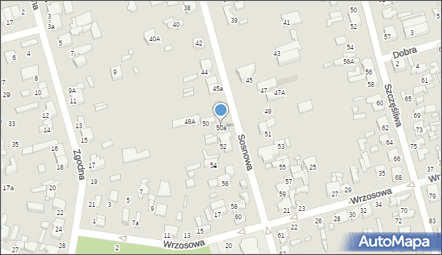 Tomaszów Mazowiecki, Sosnowa, 50a, mapa Tomaszów Mazowiecki