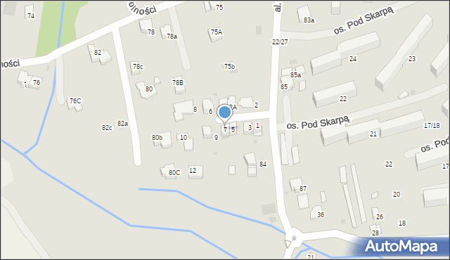 Wadowice, Sosnowa, 7, mapa Wadowice