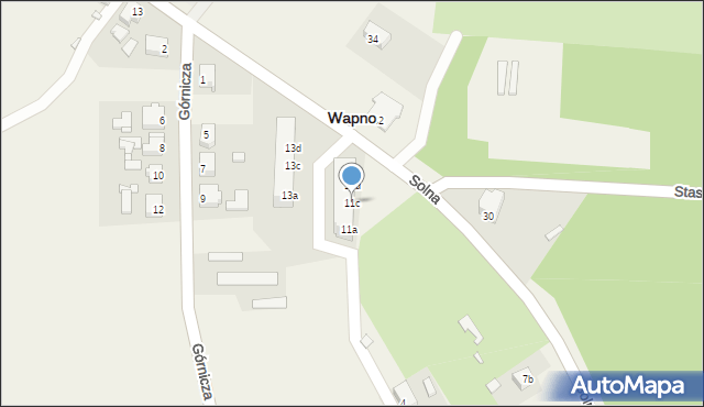 Wapno, Solna, 11c, mapa Wapno