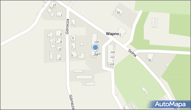 Wapno, Solna, 13a, mapa Wapno