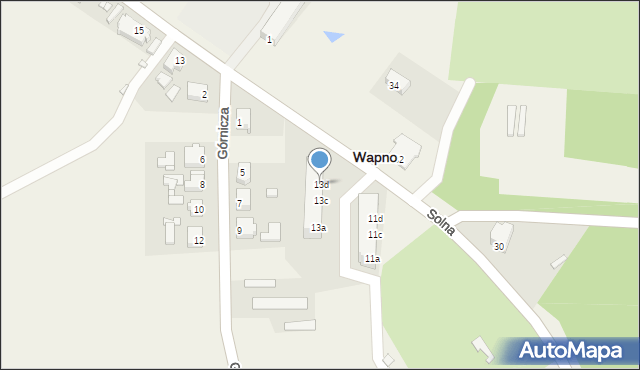 Wapno, Solna, 13d, mapa Wapno