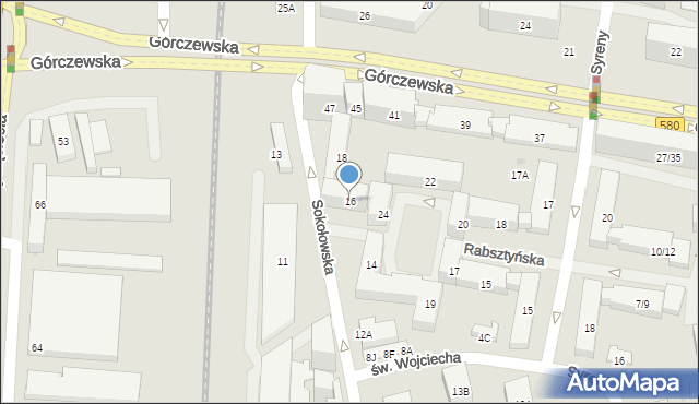 Warszawa, Sokołowska, 16, mapa Warszawy