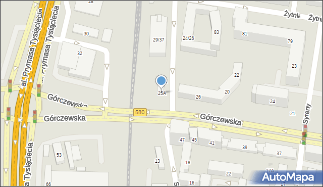 Warszawa, Sokołowska, 25A, mapa Warszawy