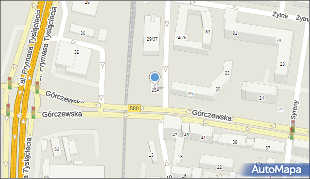 Warszawa, Sokołowska, 25B, mapa Warszawy