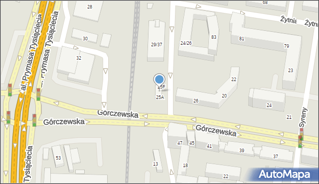 Warszawa, Sokołowska, 25D, mapa Warszawy