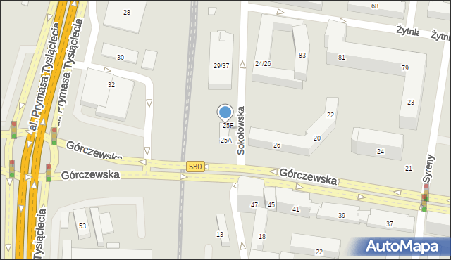 Warszawa, Sokołowska, 25E, mapa Warszawy