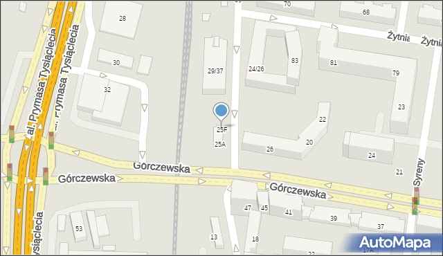 Warszawa, Sokołowska, 25G, mapa Warszawy