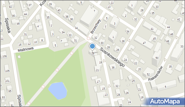 Warszawa, Sosnkowskiego Kazimierza, gen., 29, mapa Warszawy