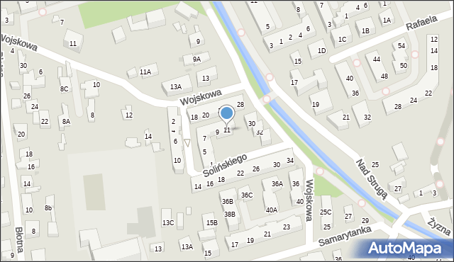Warszawa, Solińskiego Aleksandra, 11, mapa Warszawy