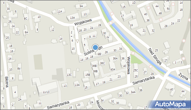 Warszawa, Solińskiego Aleksandra, 20, mapa Warszawy