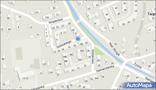 Warszawa, Solińskiego Aleksandra, 28, mapa Warszawy
