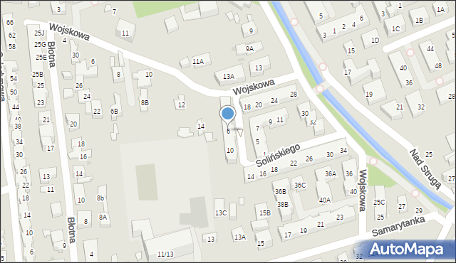 Warszawa, Solińskiego Aleksandra, 6, mapa Warszawy
