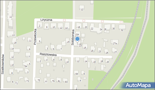 Warszawa, Sobiborska, 10, mapa Warszawy