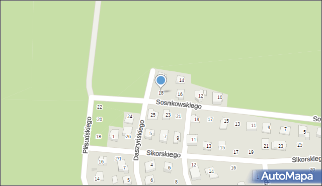 Wasilków, Sosnkowskiego Kazimierza, gen., 18, mapa Wasilków